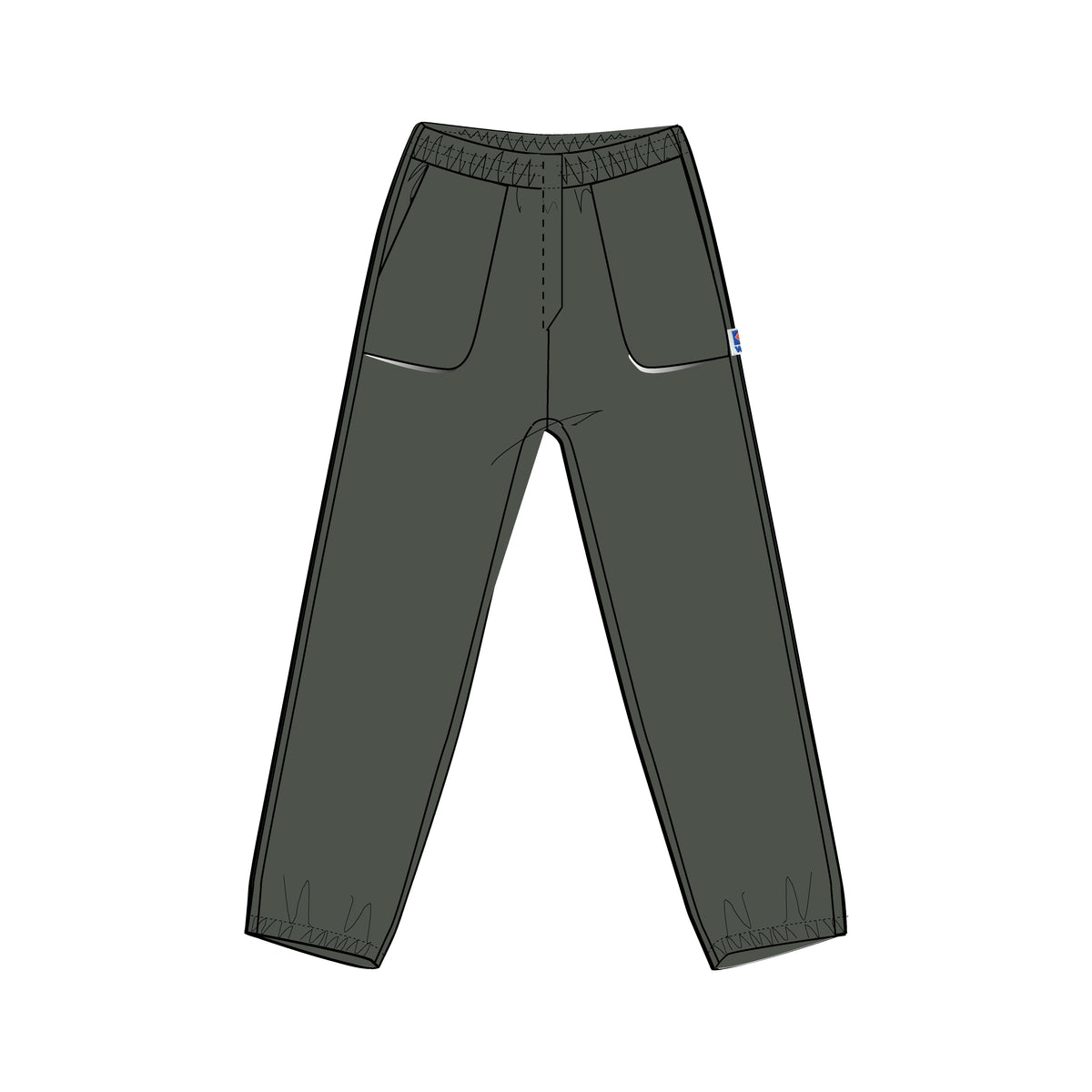 Pants Unisex 7002 PANTS Sport Trousers GREEN BLACKISH Color Draft (jpg Rgb)		