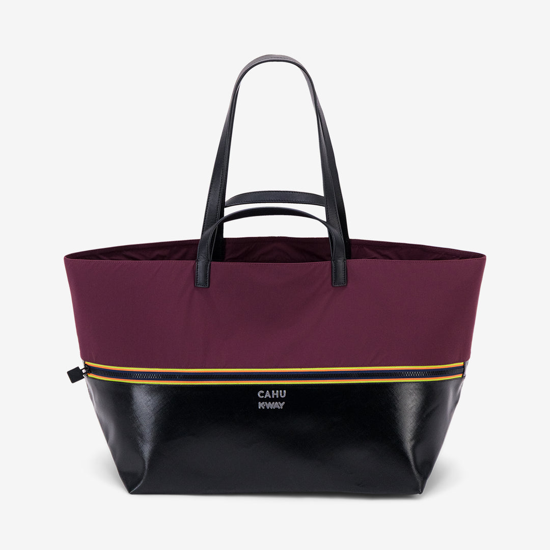 Black and red Unisex Tote Bag with Waterproof PVC and Nylon 01