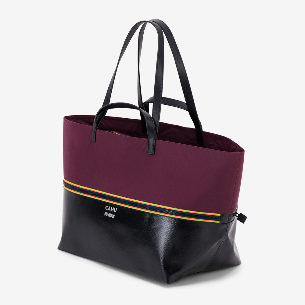 Black and red Unisex Tote Bag with Waterproof PVC and Nylon 02