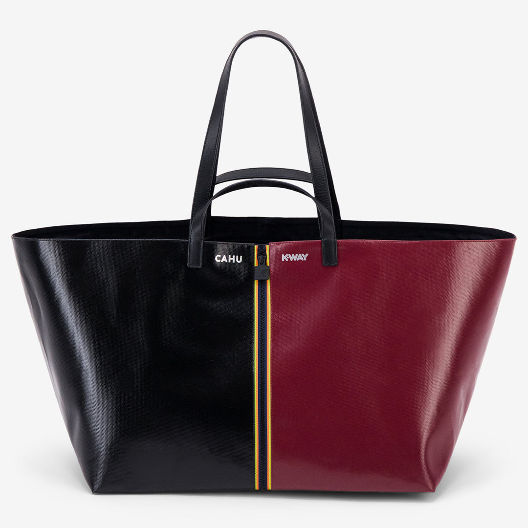 Black and red Unisex Large Tote Bag 01