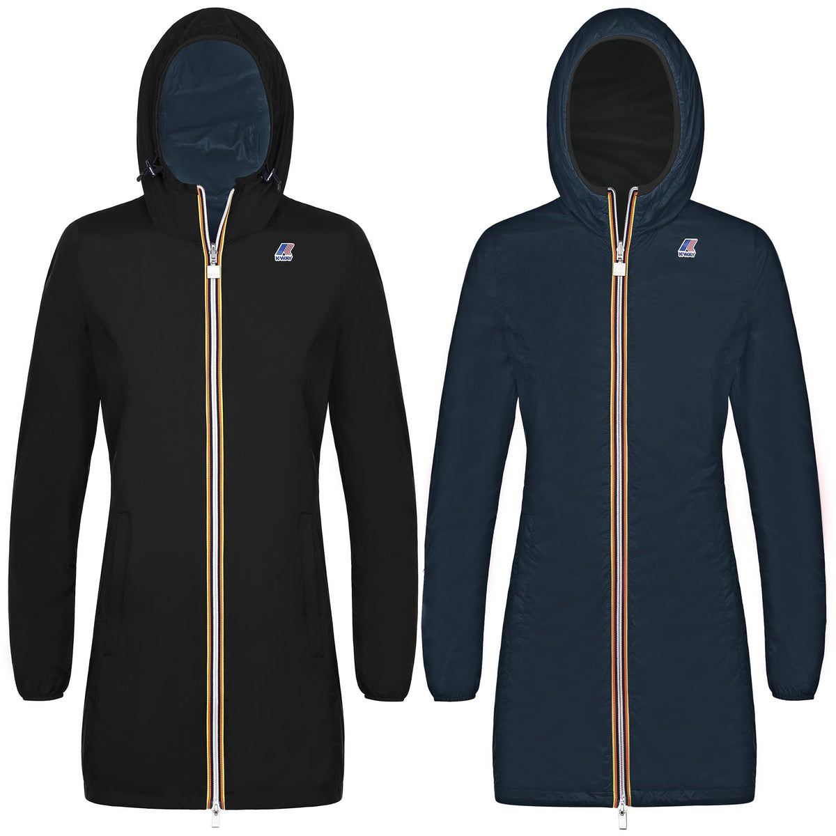 Jackets_Woman_VIRGINIE PLUS DOUBLE_3/4 Length_Black-Blue Depht - Unico - Blue Depth - Commercial 1