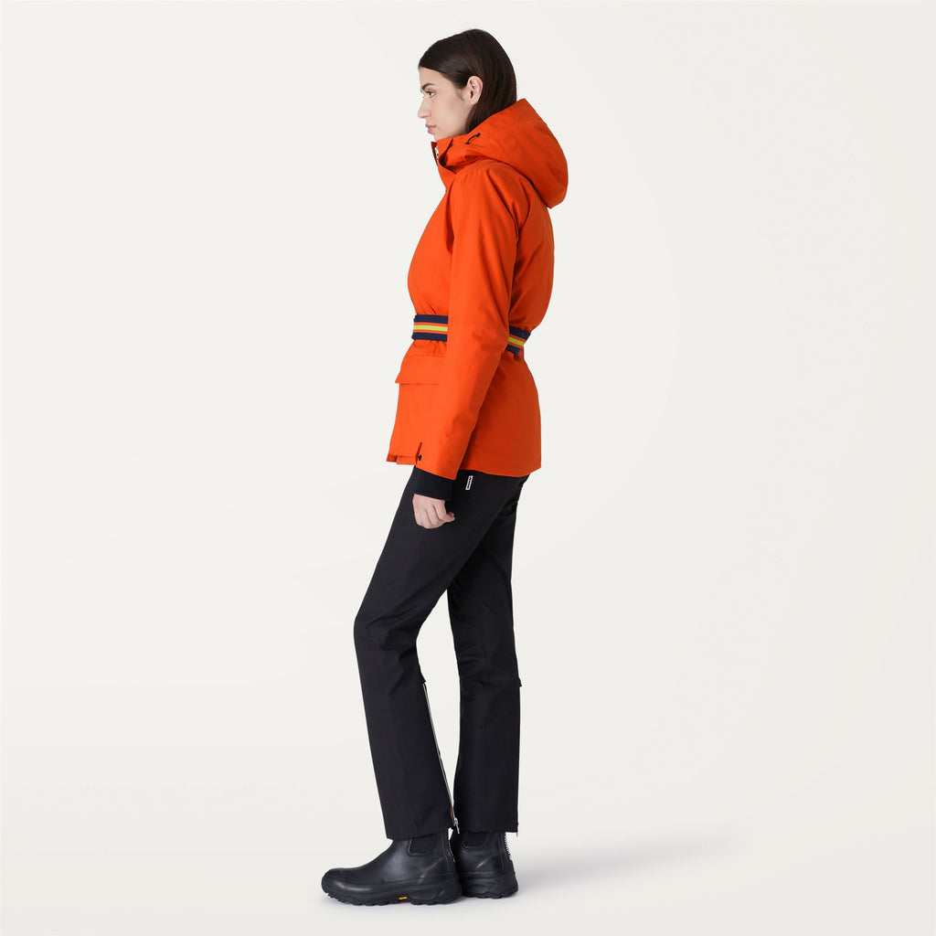 Jackets_Woman_Giselle Micro Twill_Mid_Orange Pumpkin - Commercial 5