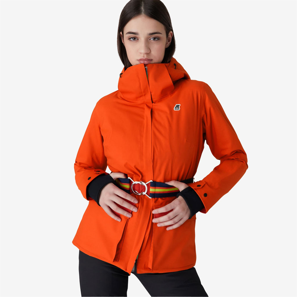 Jackets_Woman_Giselle Micro Twill_Mid_Orange Pumpkin - Commercial 7
