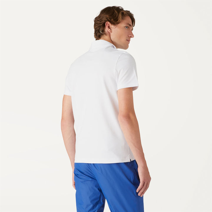 Grey White Men's Stretch Cotton Polo Shirt for City Wear 5