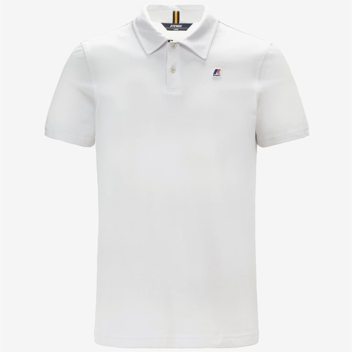 Grey White Men's Stretch Cotton Polo Shirt for City Wear 1