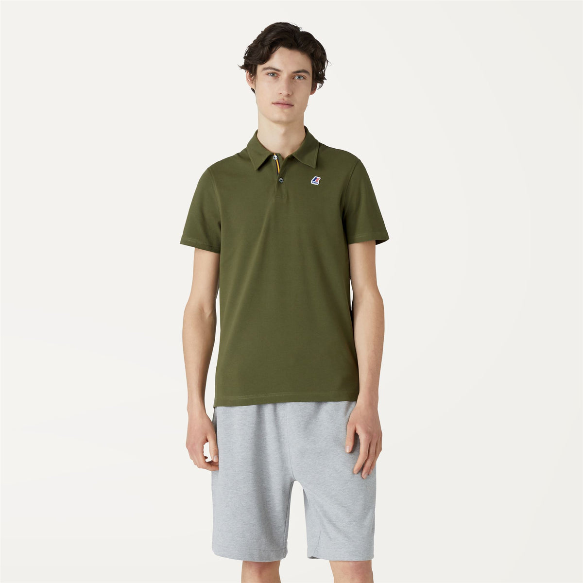 Polo Shirts_Man_GREGOIRE TAPE_Polo_Green Military - Commercial 4