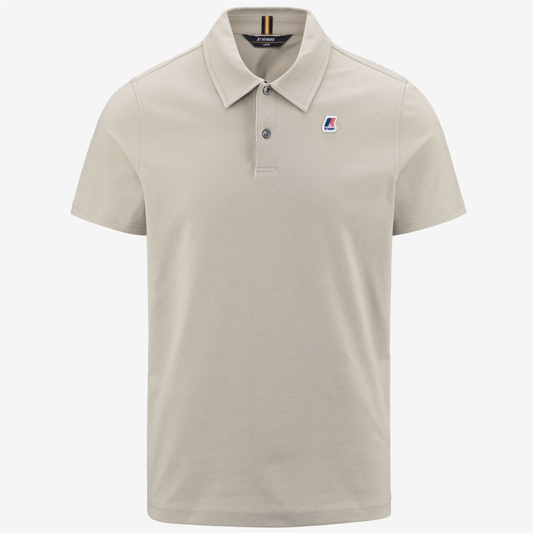 Polo Uomo in Cotone Stretch Marrone Beige per Uso Cittadino 01
