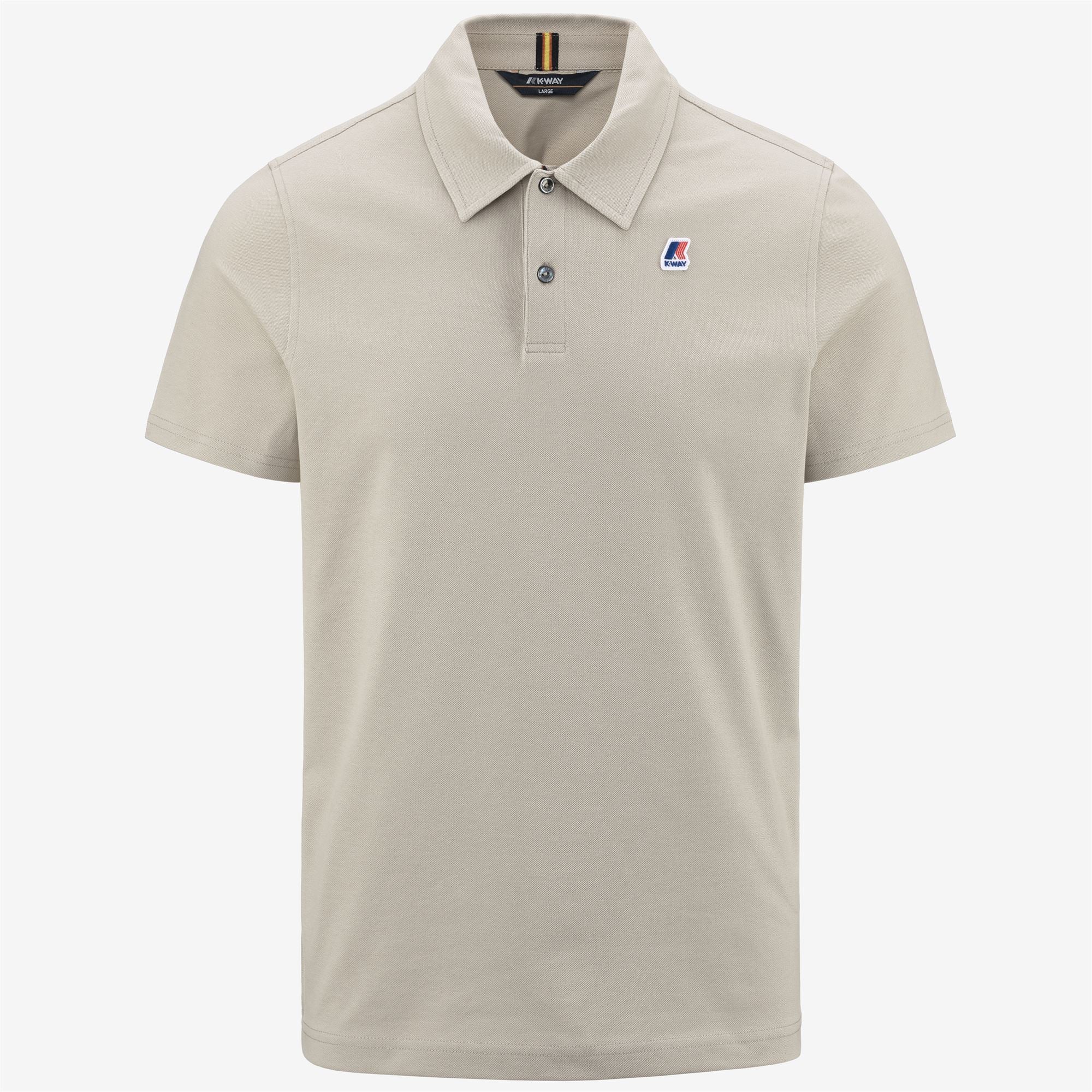 Polo Shirts_MAN_GREGOIRE TAPE_Polo_Beige Grey - Commercial 1