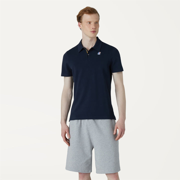 Deep Blue Men's Stretch Cotton Polo Shirt for City Wear 3