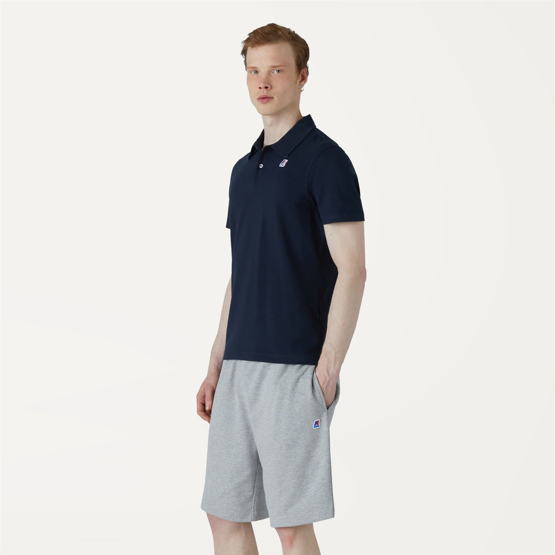 Deep Blue Men's Stretch Cotton Polo Shirt for City Wear main