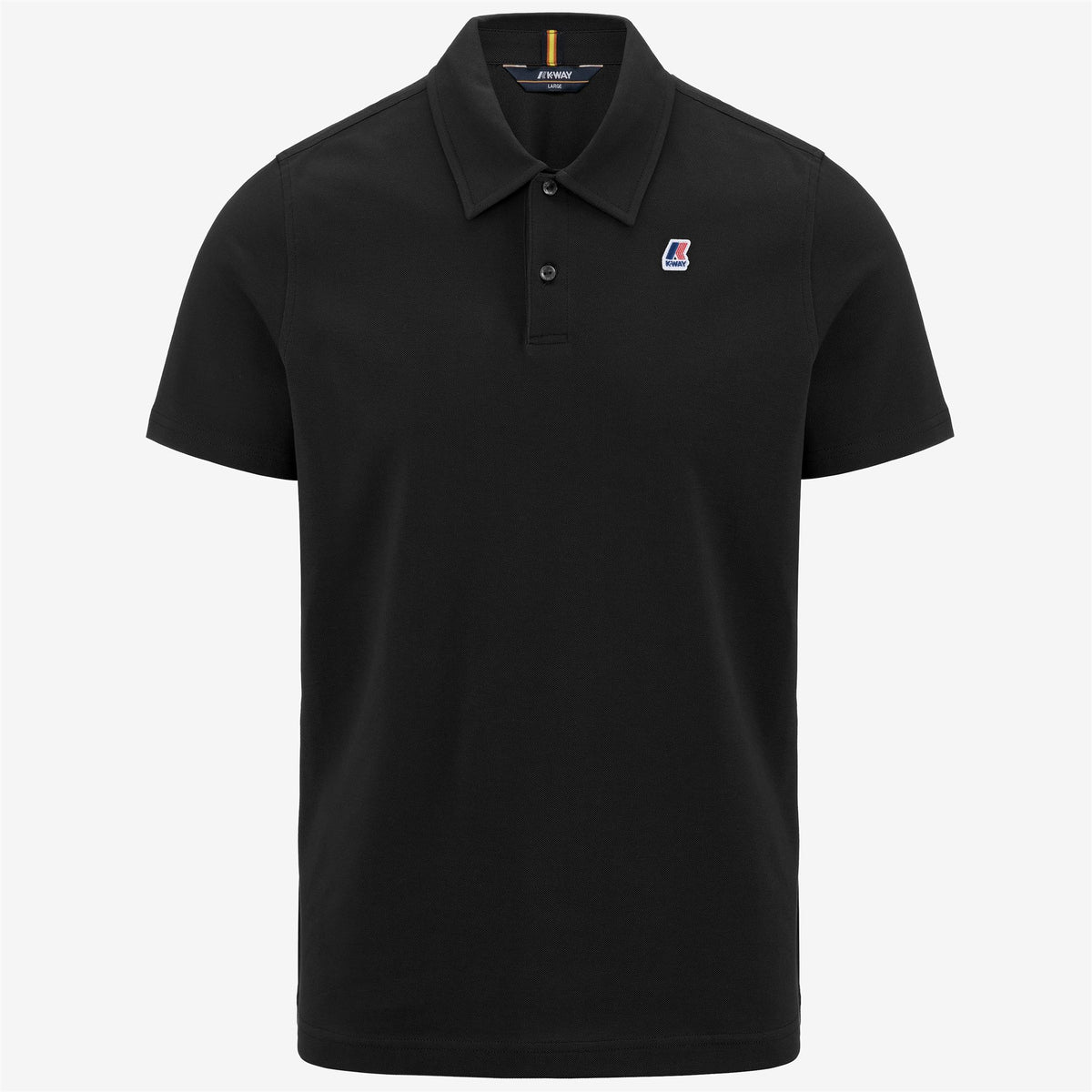 Polo Shirts_MAN_GREGOIRE TAPE_Polo_Black Pure - Commercial 1