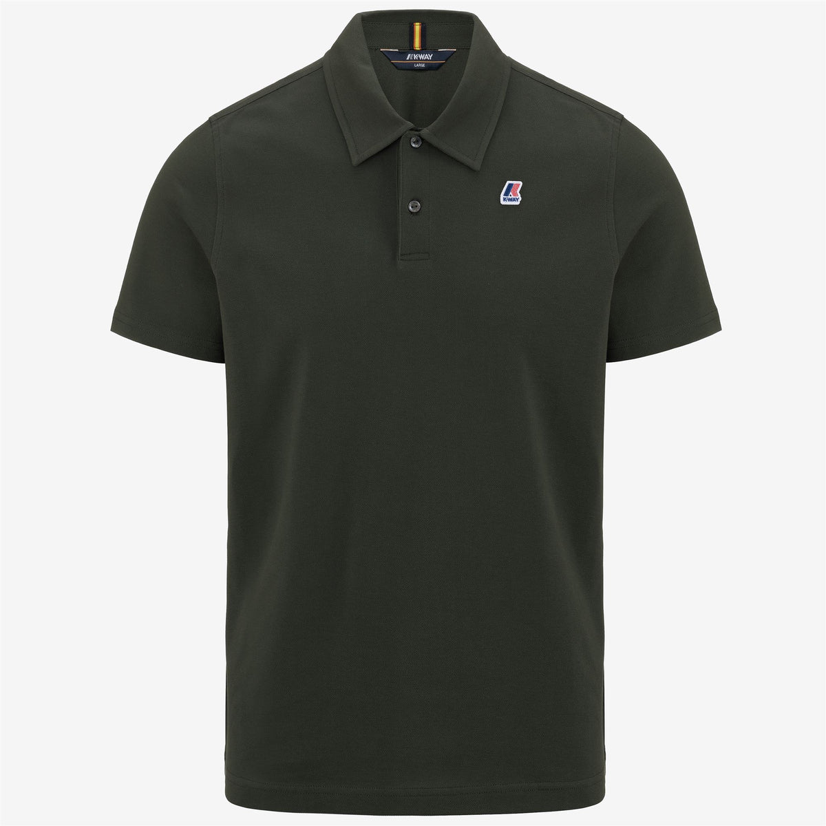 Polo Shirts_MAN_GREGOIRE TAPE_Polo_GREEN BLACKISH - Commercial 1