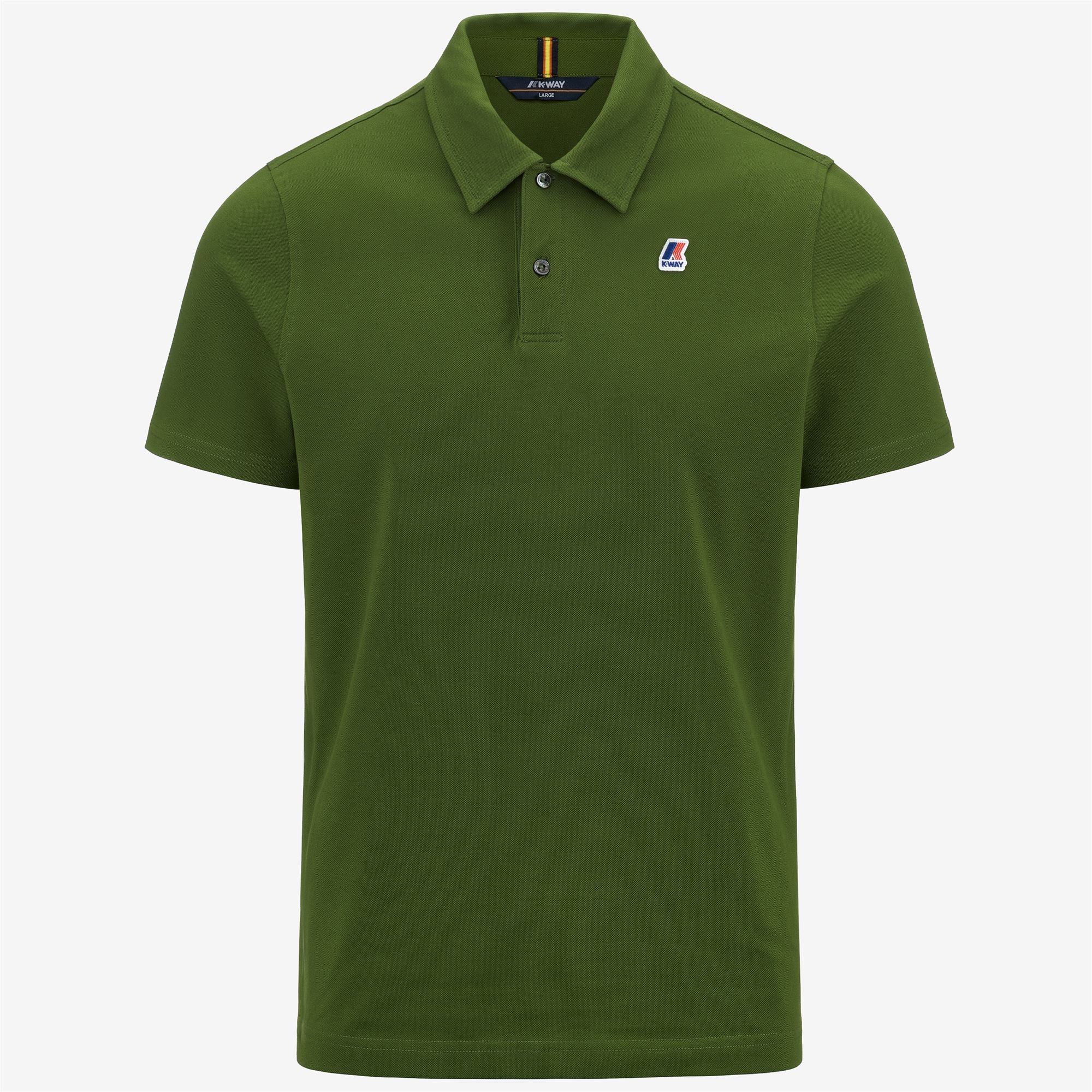Polo Shirts_MAN_GREGOIRE TAPE_Polo_Green Cactus - Commercial 1