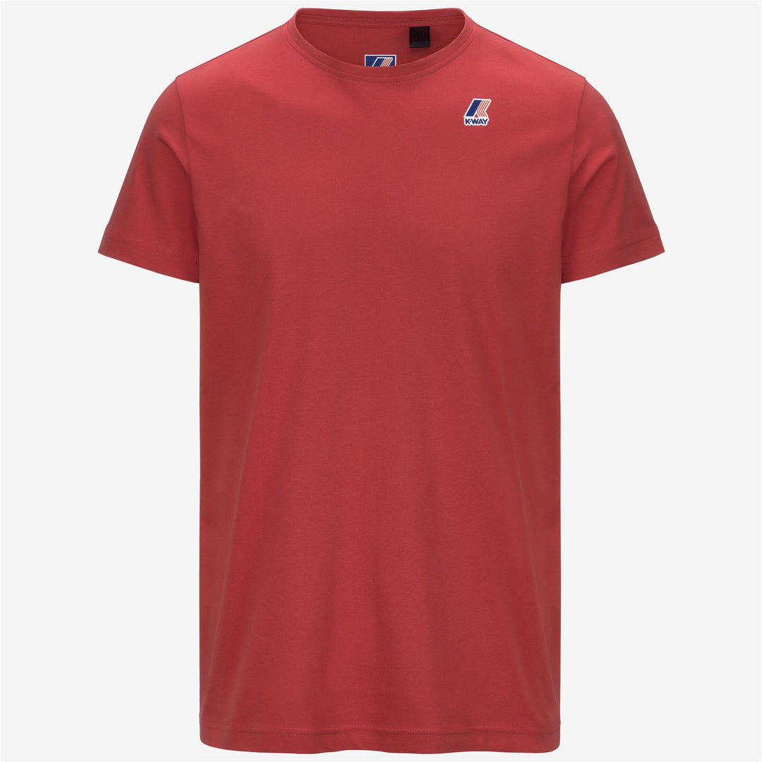 T-Shirt in Cotone Ripiegabile Unisex Marrone Rosso con Logo 01
