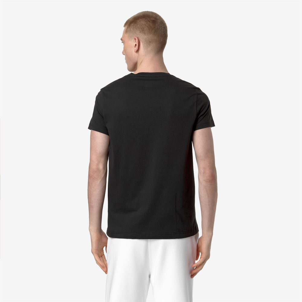 Black Grey Unisex Packable Cotton T-Shirt with Logo 02