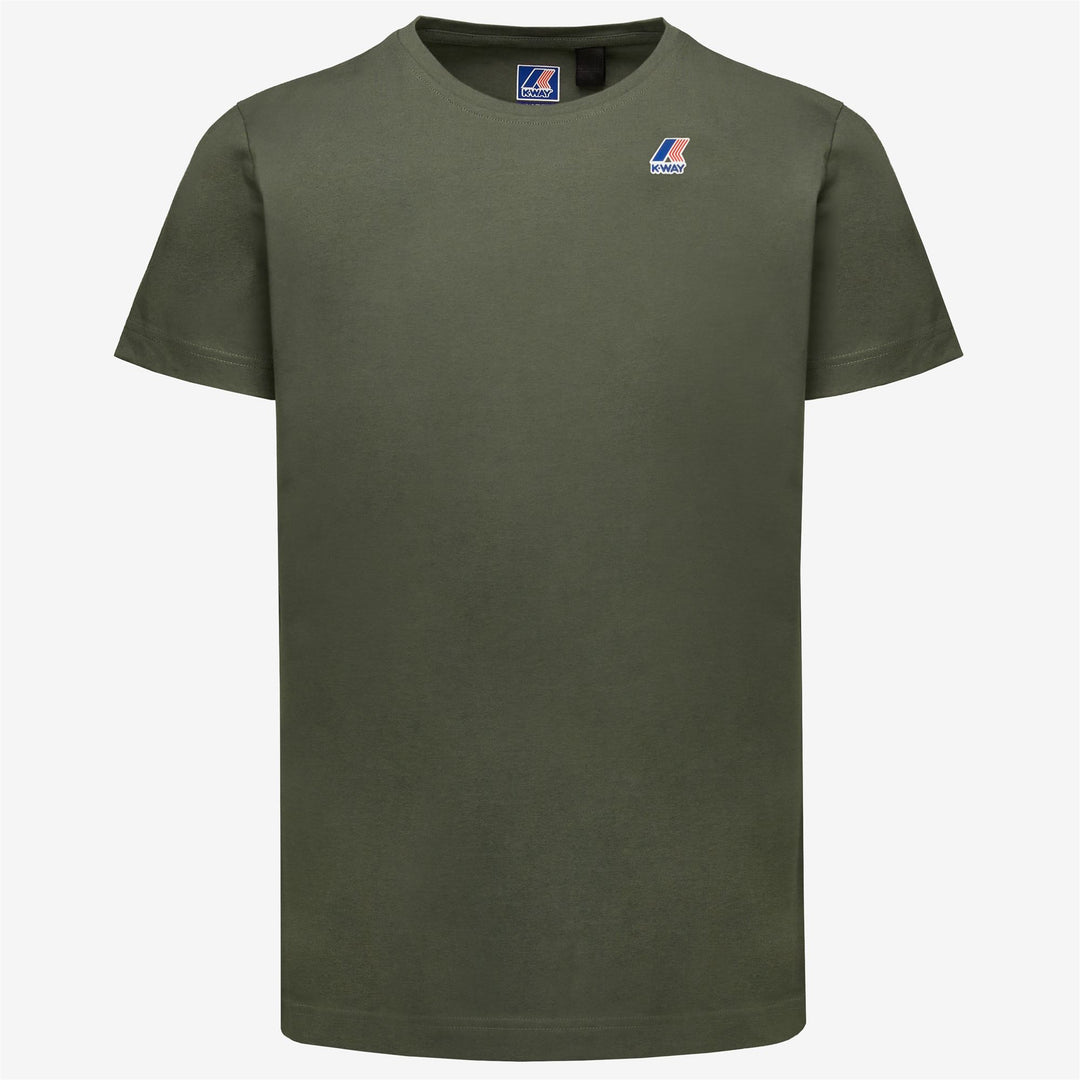 Camiseta unisex plegable verde oscuro con corte moderno 01