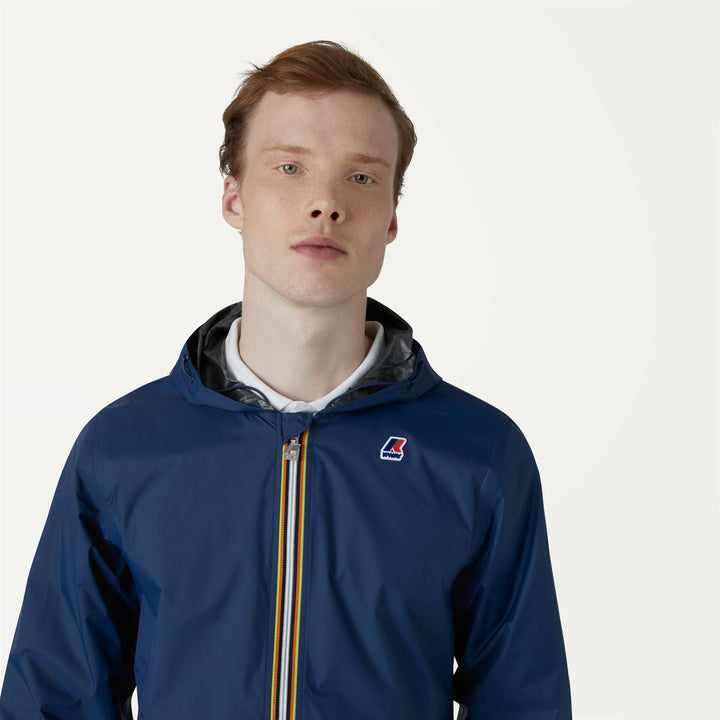 Deep Blue Men's Fashion Function Jacket with Hood and Pockets 2