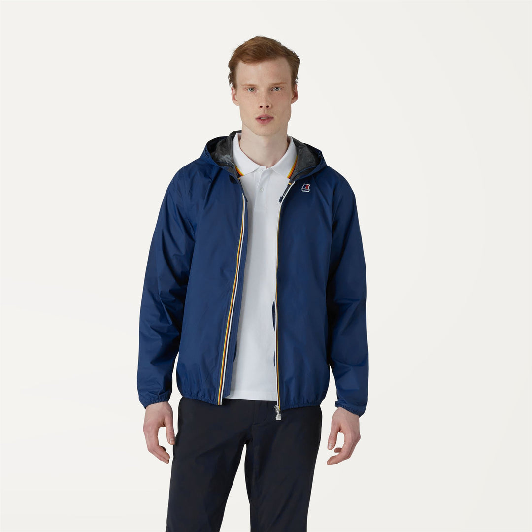 Deep Blue Men's Fashion Function Jacket with Hood and Pockets main