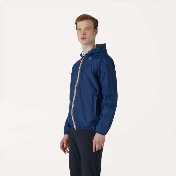 Deep Blue Men's Fashion Function Jacket with Hood and Pockets 4