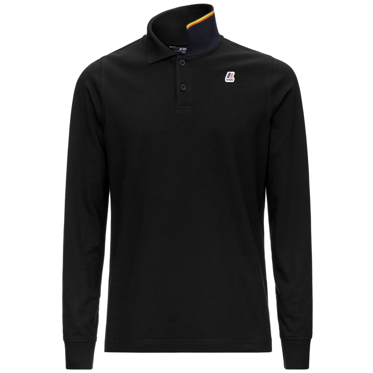 Polo Shirts_Man_ROCHEL CONTRAST STRETCH_Polo_Black Pure - Commercial 1