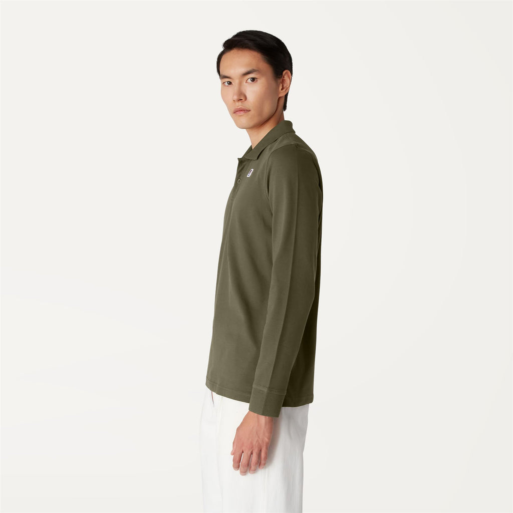 Polo Shirts_Man_ROCHEL CONTRAST STRETCH_Polo_GREEN BLACKISH - Commercial 5
