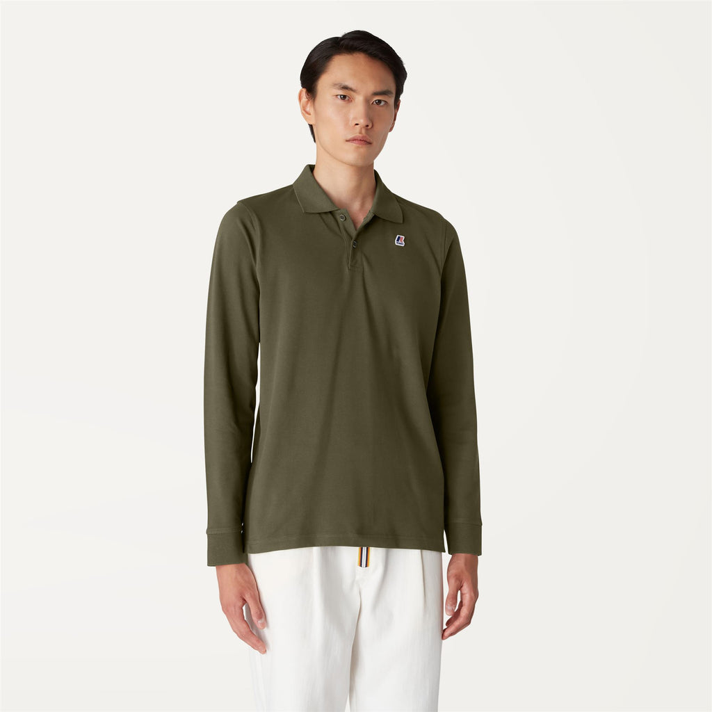 Polo Shirts_Man_ROCHEL CONTRAST STRETCH_Polo_GREEN BLACKISH - Commercial 4