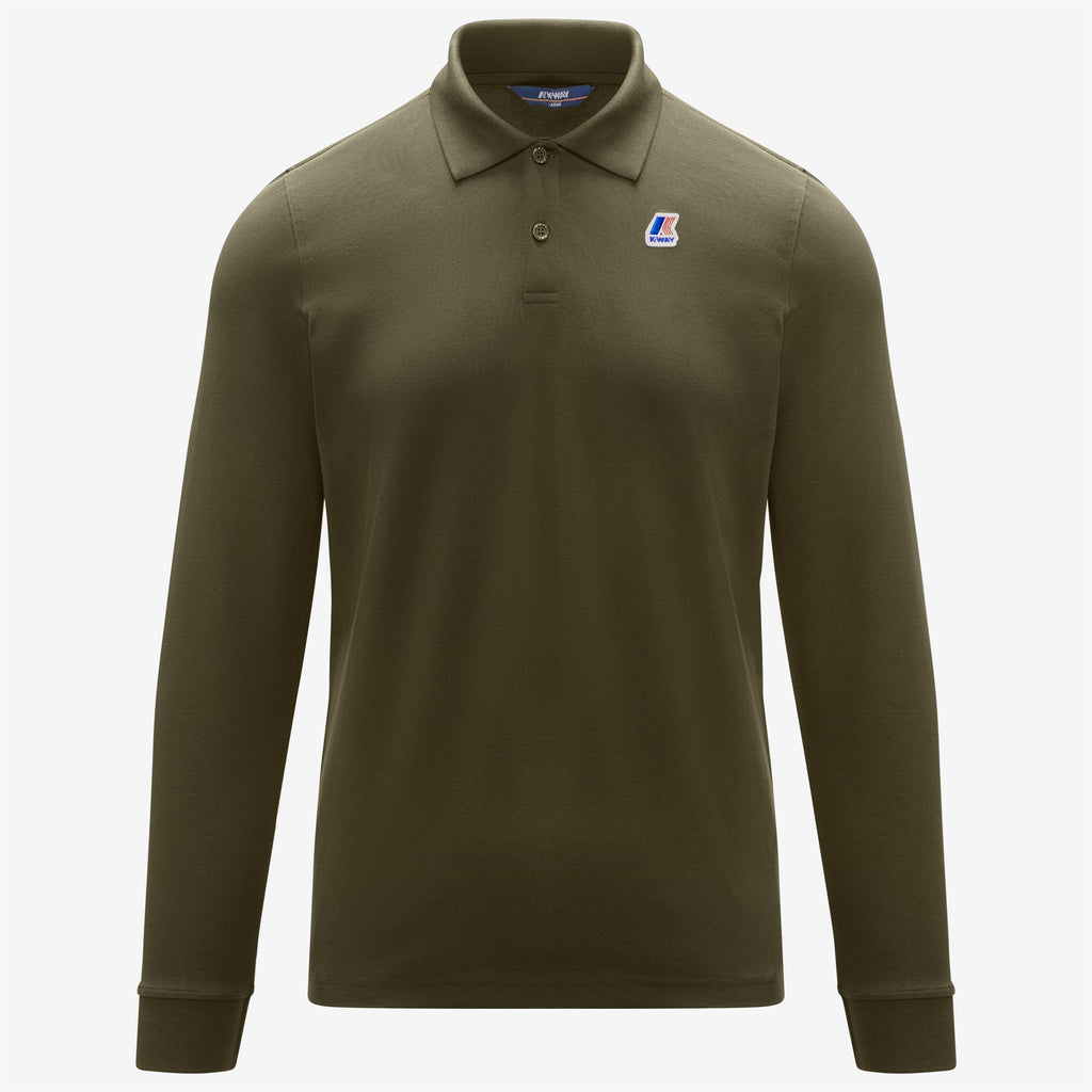 Polo Shirts_Man_ROCHEL CONTRAST STRETCH_Polo_GREEN BLACKISH - Commercial 1