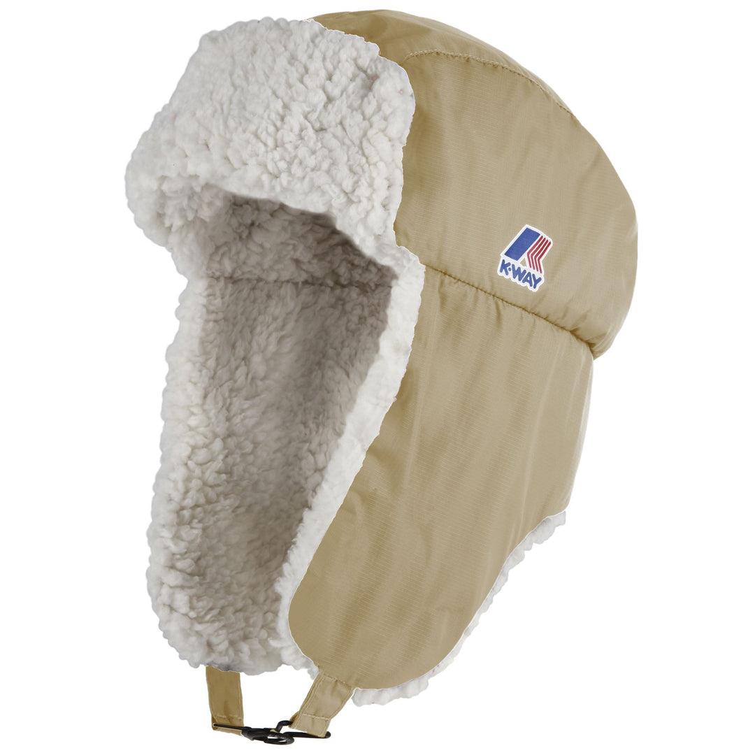 Sombrero unisex beige amarillo repelente al agua con forro de eco-pelo 01