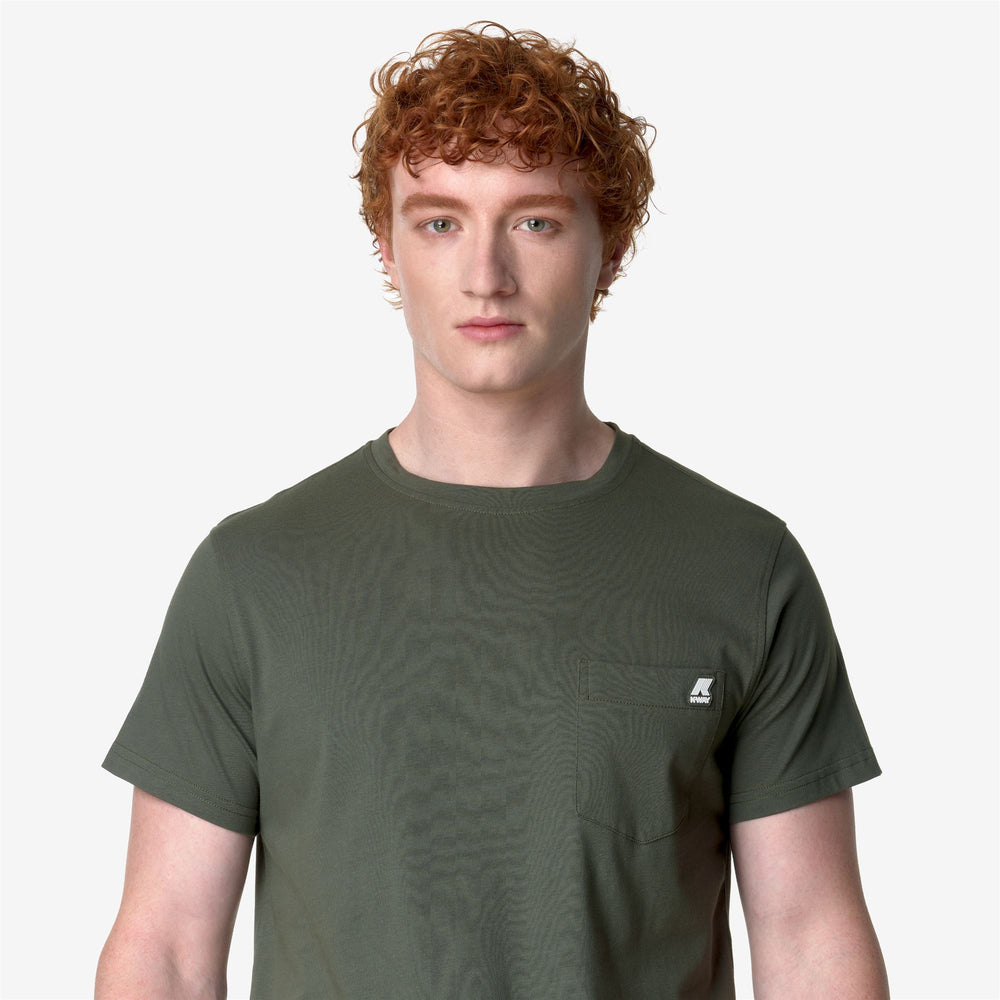 T-ShirtsTop Man Sigur T-Shirt GREEN BLACKISH Detail Double				