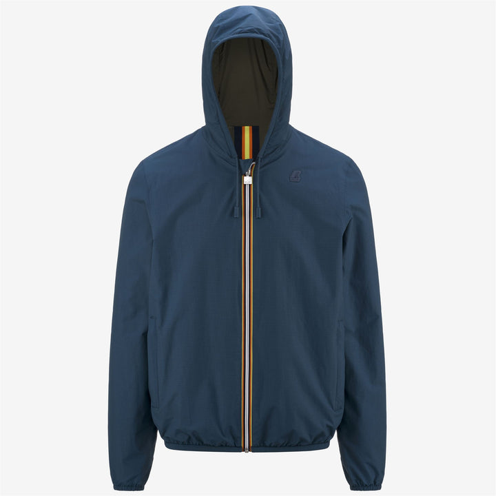 Chaqueta corta impermeable reversible para hombre verde profundo 1