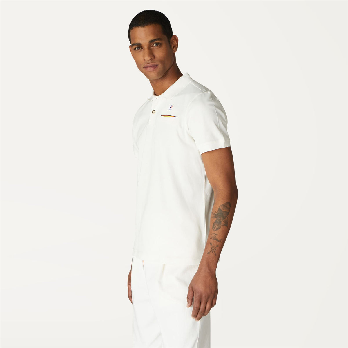 Polo Shirts_Man_BRIAC STRETCH_Polo_White Milk - Commercial 5