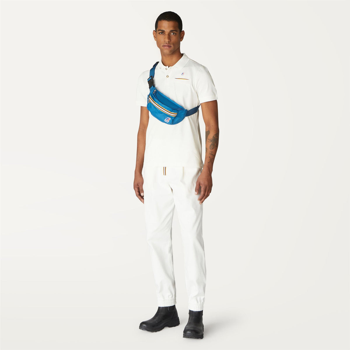 Polo Shirts_Man_BRIAC STRETCH_Polo_White Milk - Commercial 4