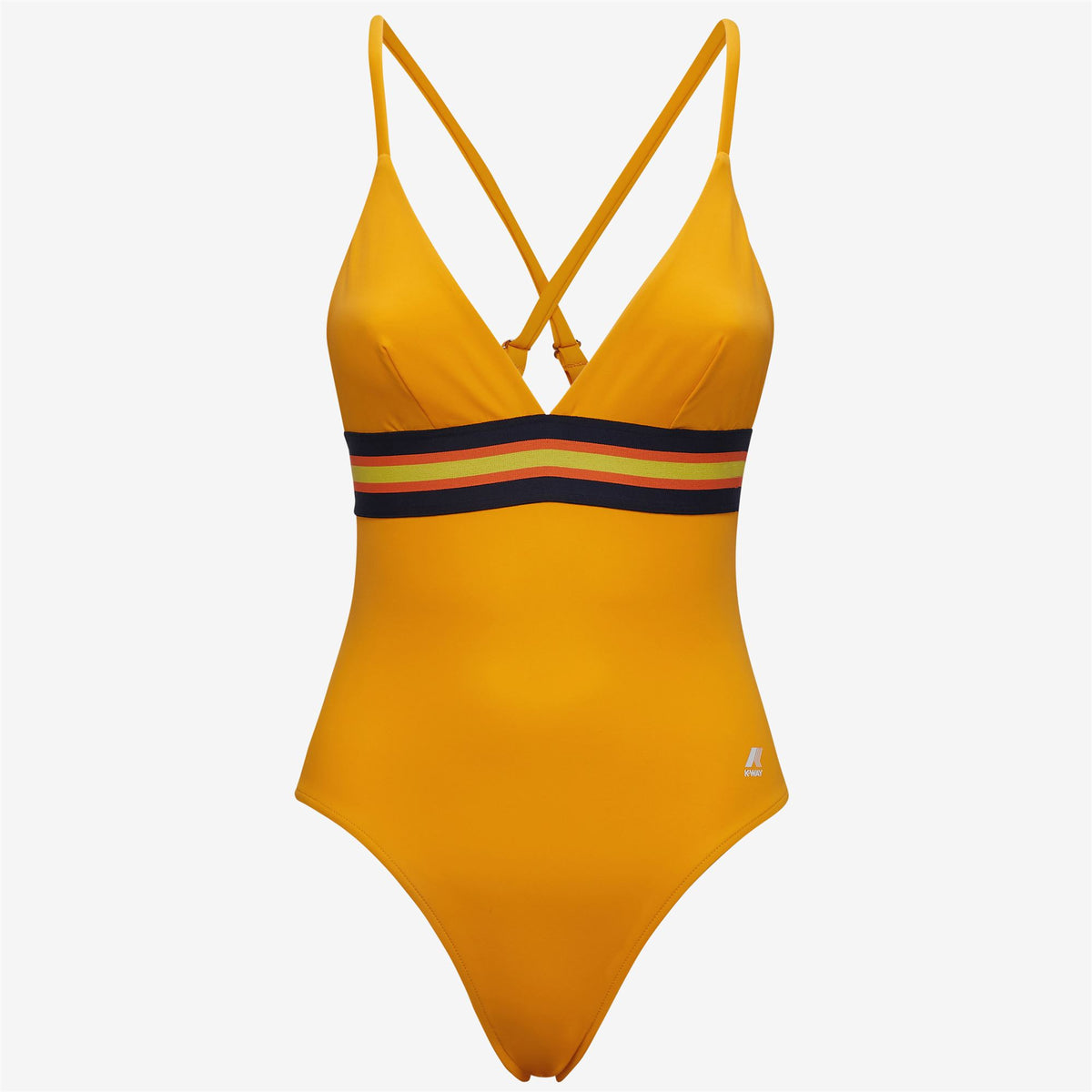 Bathing Suits_Woman_Katline Tape_Swimsuit_Orange Saffron - Commercial 1