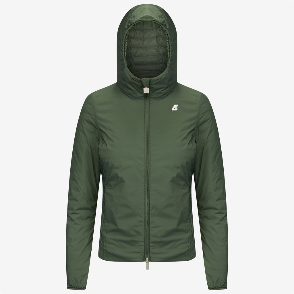 Jackets_Woman_LILY THERMO LIGHT DOUBLE_Short_Green Laurel - Commercial 1