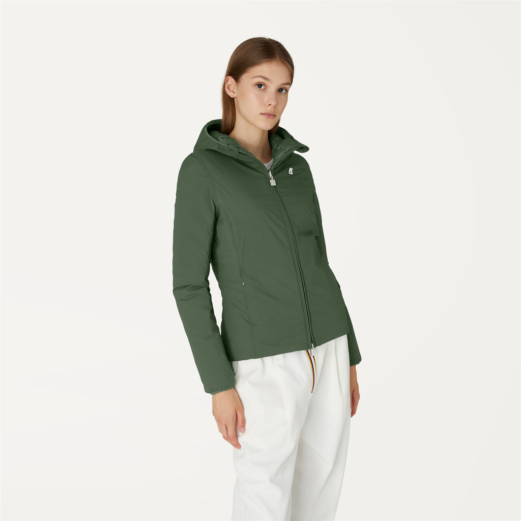 Jackets_Woman_LILY THERMO LIGHT DOUBLE_Short_Green Laurel - Commercial 4