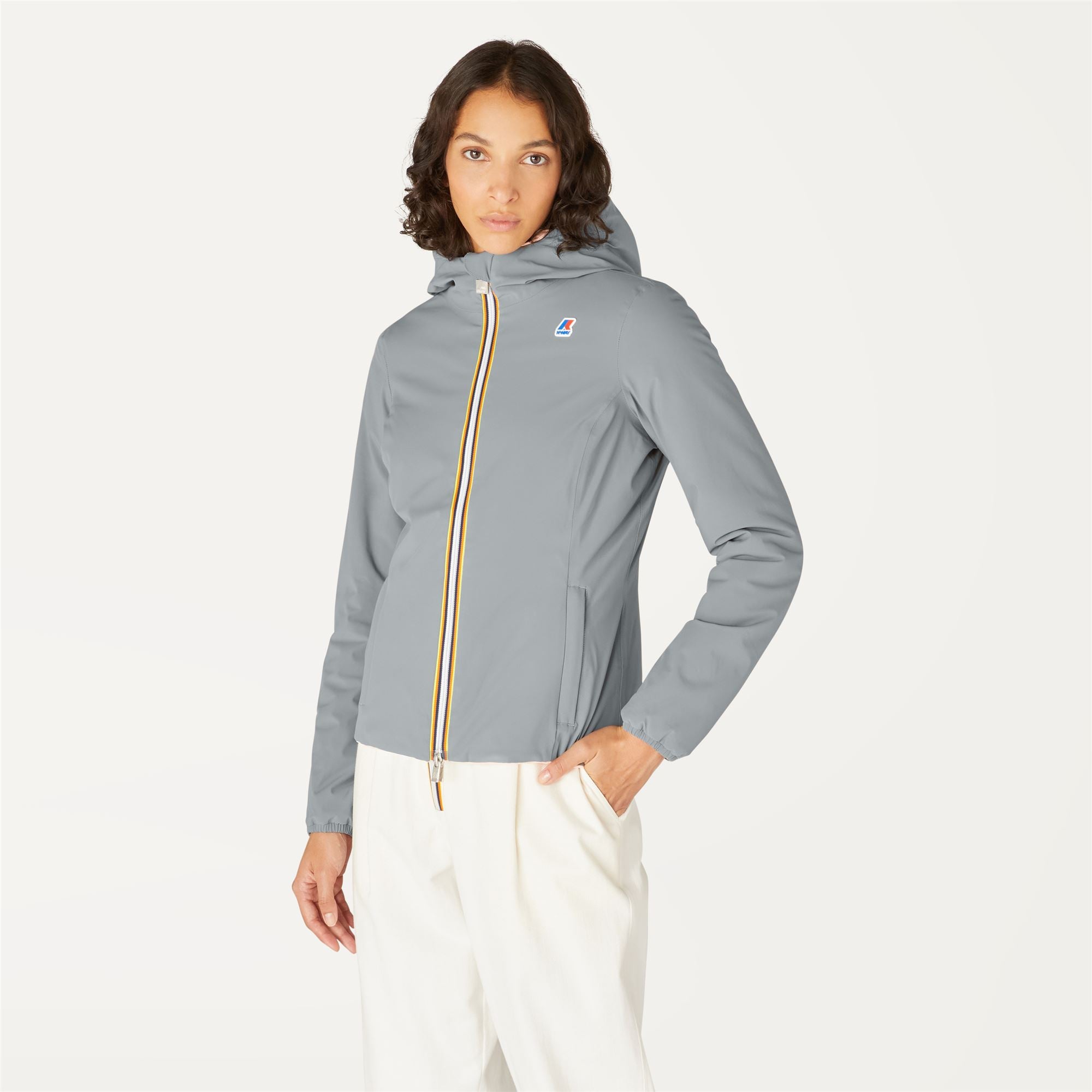 Jackets_WOMAN_LILY WARM DOUBLE_Short_Grey Md Steel - Pink Dafne - Commercial 4