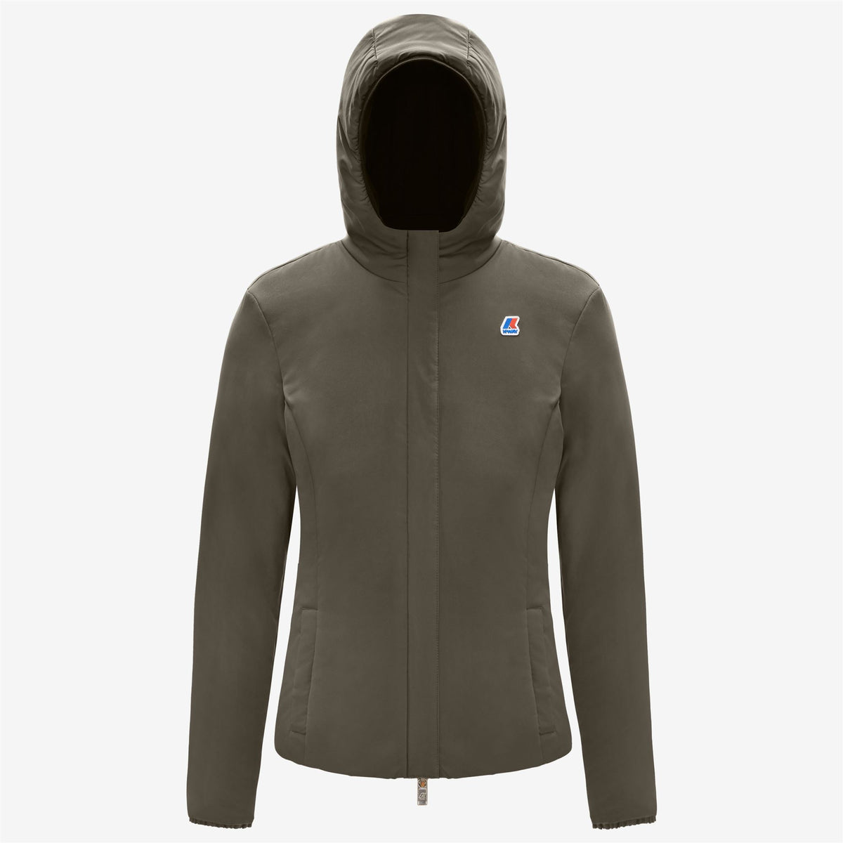 Jackets_WOMAN_LILY WARM DOUBLE_Short_Black Pure - GREEN BLACKISH - Commercial 2
