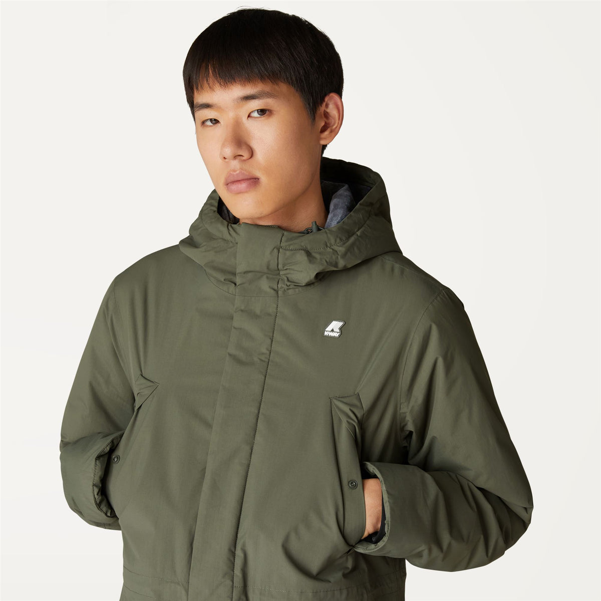 Jackets_Man_REMI RIPSTOP MARMOTTA_3/4 Length_GREEN BLACKISH  - Blue Depth - Commercial 7