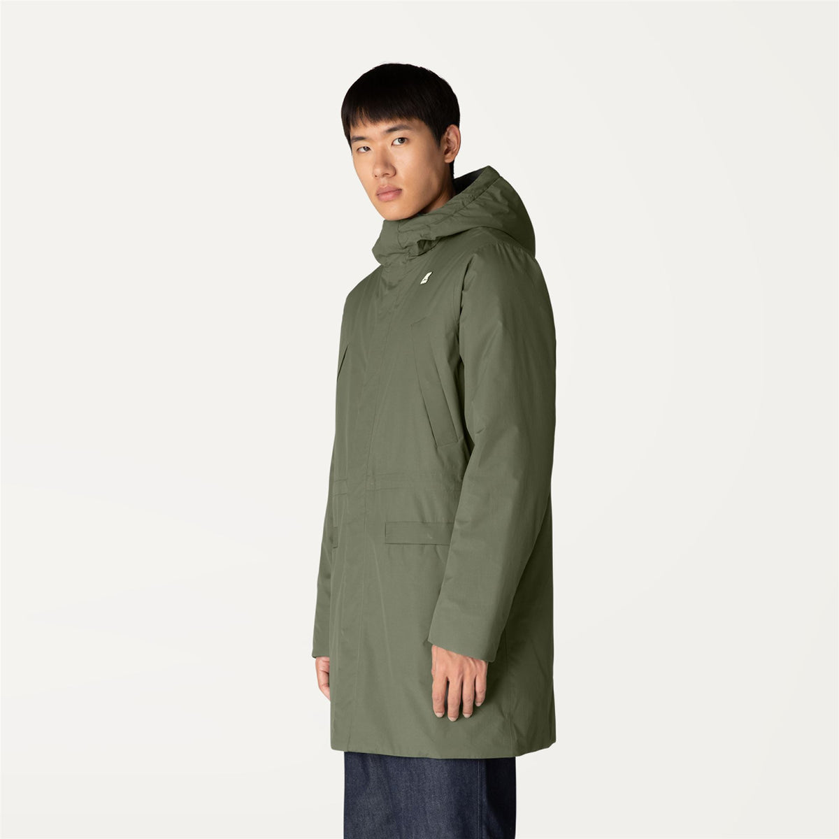 Jackets_Man_REMI RIPSTOP MARMOTTA_3/4 Length_GREEN BLACKISH  - Blue Depth - Commercial 5