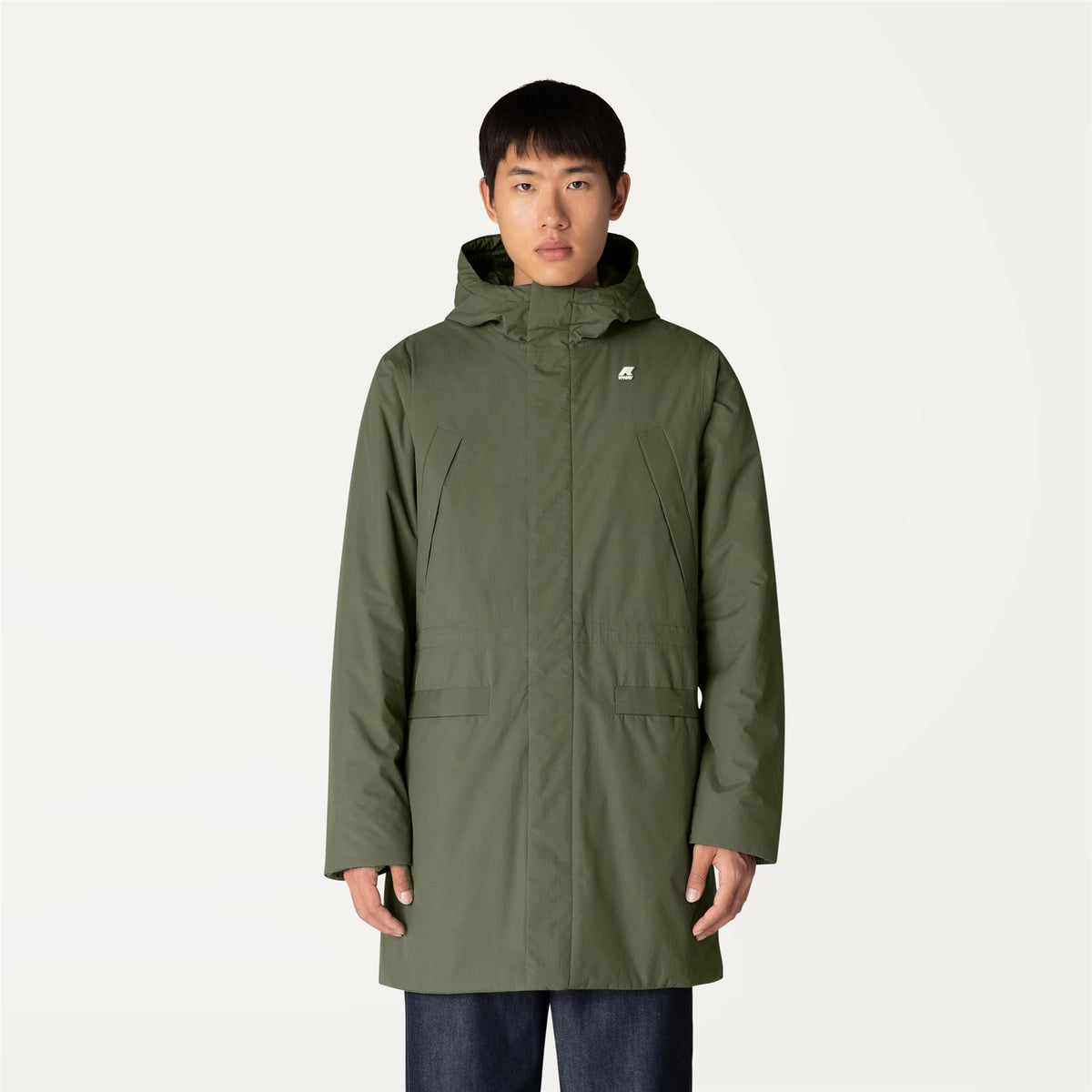 Jackets_Man_REMI RIPSTOP MARMOTTA_3/4 Length_GREEN BLACKISH  - Blue Depth - Commercial 4