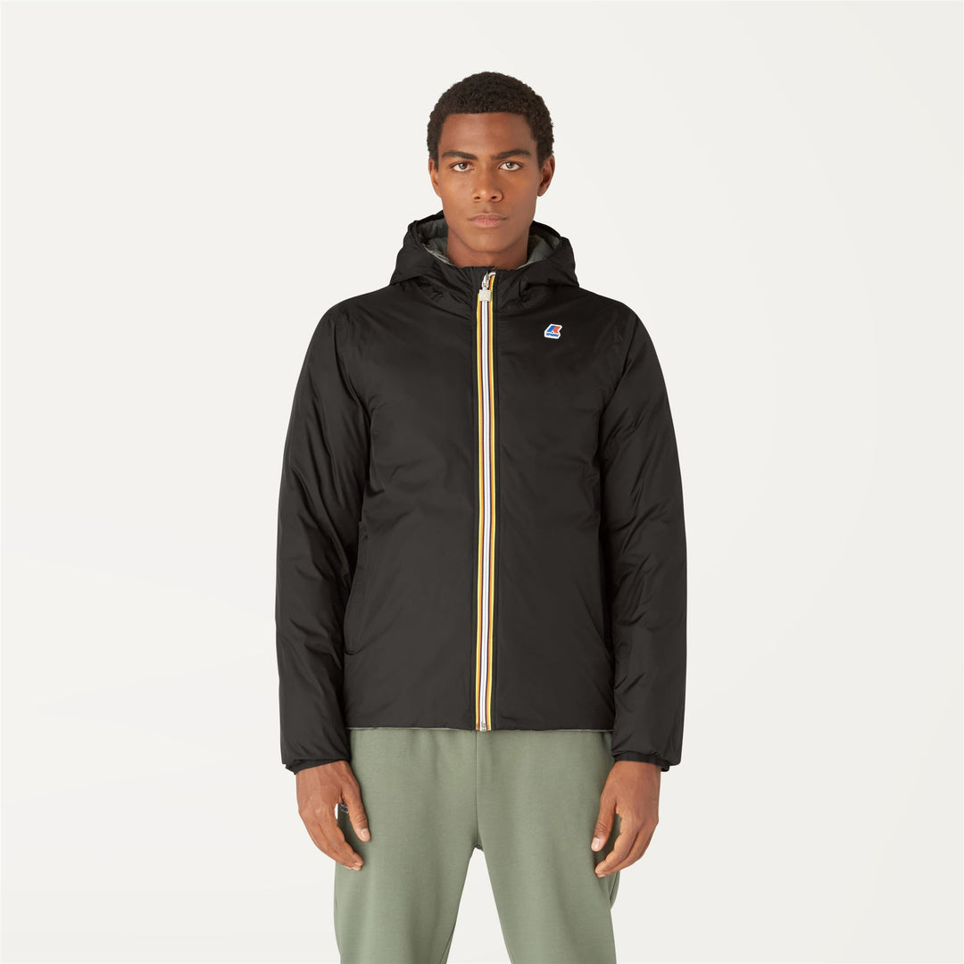 Black Green Men's Reversible Down Jacket for Extreme Winter 01