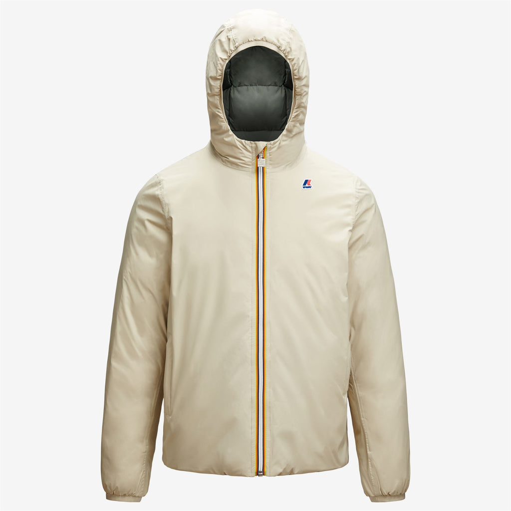 Jackets_Man_JACQUES THERMO PLUS.2 DOUBLE_Short_Beige-GREEN BLK - Commercial 1