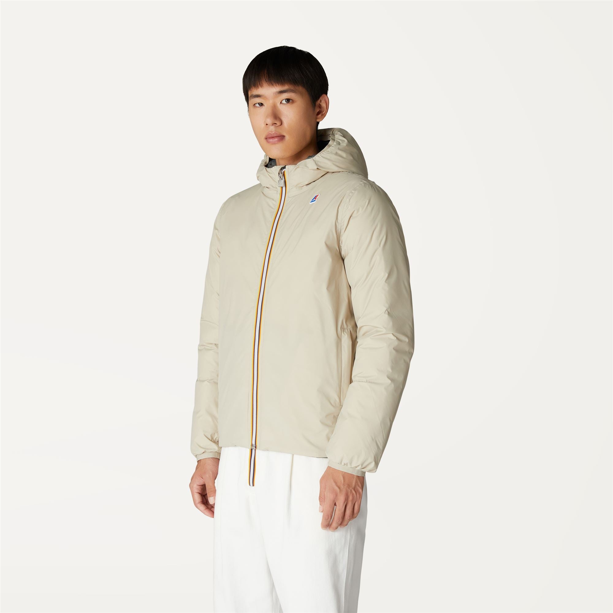 Jackets_Man_JACQUES THERMO PLUS.2 DOUBLE_Short_Beige-GREEN BLK - Commercial 5