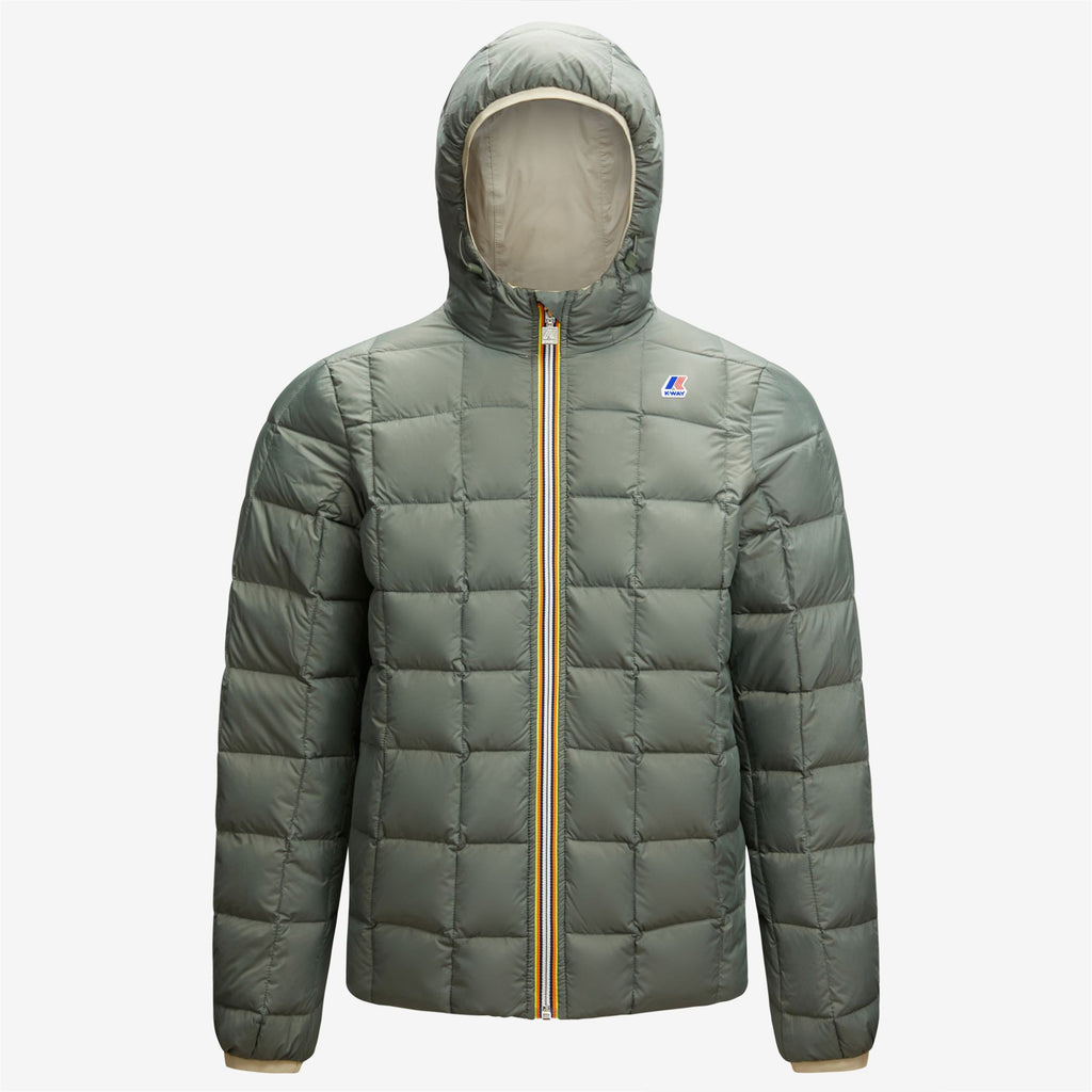 Jackets_Man_JACQUES THERMO PLUS.2 DOUBLE_Short_Beige-GREEN BLK - Commercial 2