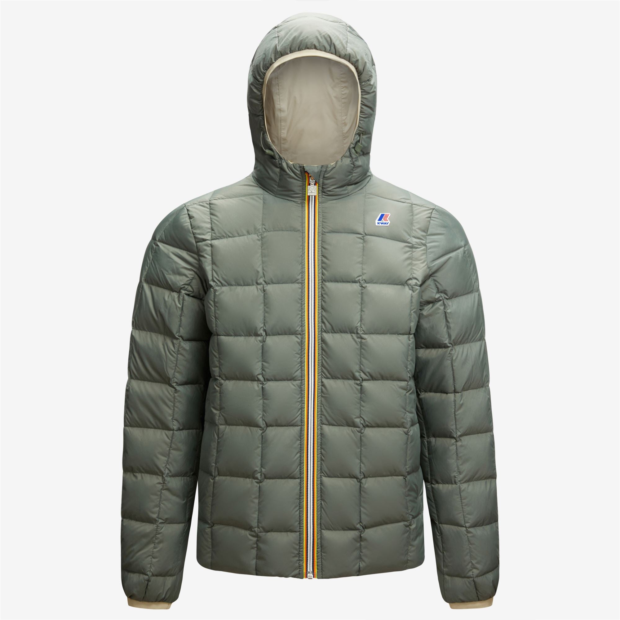Jackets_Man_JACQUES THERMO PLUS.2 DOUBLE_Short_Beige-GREEN BLK - Commercial 2