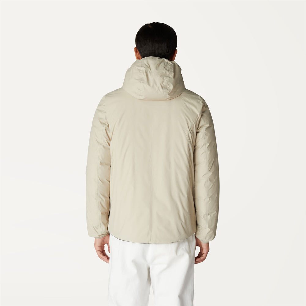 Beige brown Men's Reversible Down Jacket for Extreme Winter 02