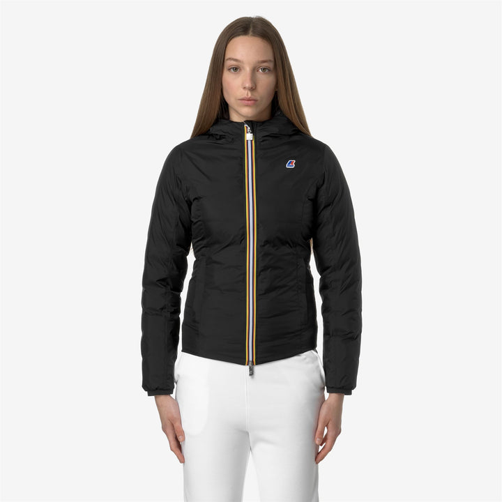 Chaqueta corta reversible aislante gris negro para mujer para frío extremo 4