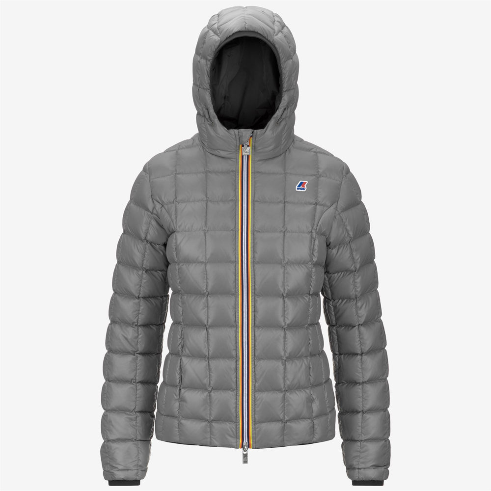 Chaqueta corta reversible aislante gris negro para mujer para frío extremo 02