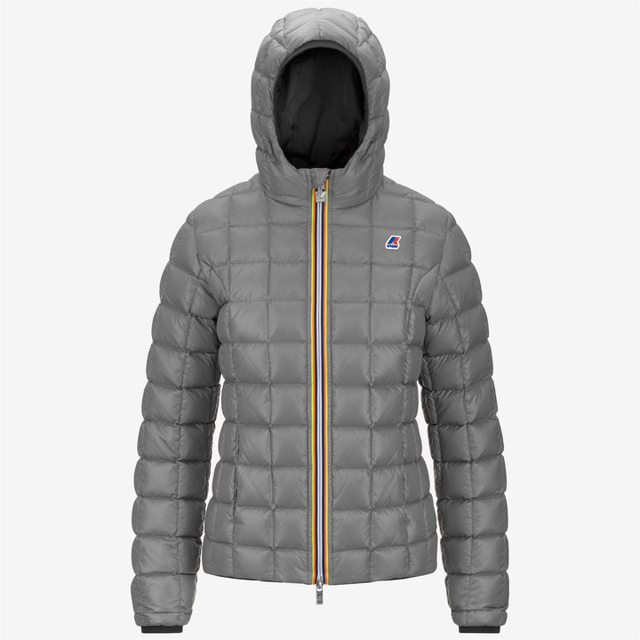 Chaqueta corta reversible aislante gris negro para mujer para frío extremo 2