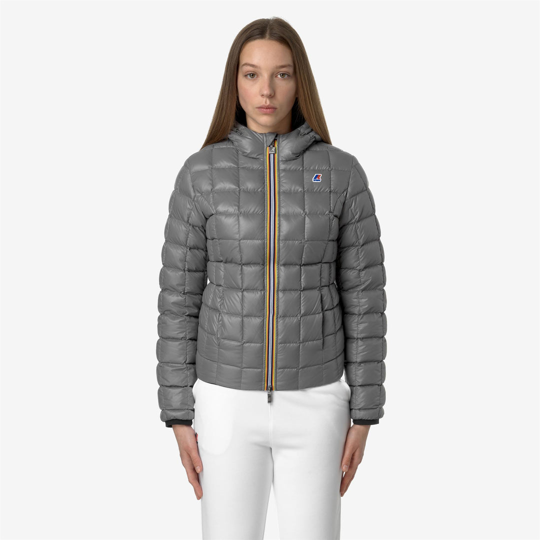 Chaqueta corta reversible aislante gris negro para mujer para frío extremo main